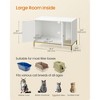Feandrea Litter Box Enclosure, Modern Cat Litter Box Furniture Hidden, Cat House, Side End Table, 35.4 x 18.9 x 24.2 Inches, White and Gold - 4 of 4