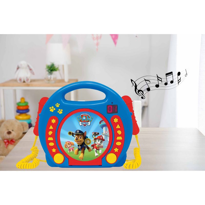 PAW Patrol Portable CD Player with 2 Sing Along Microphones, 3 of 4