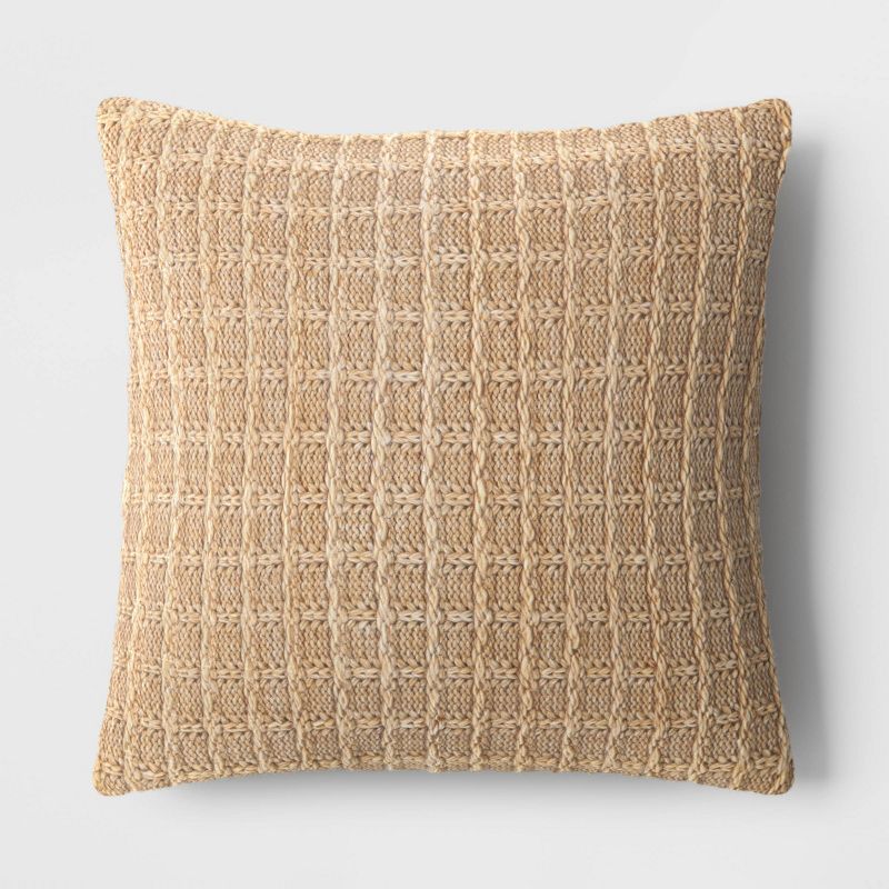 Oversized Marled Knit Square Throw Pillow - Threshold™, 1 of 9