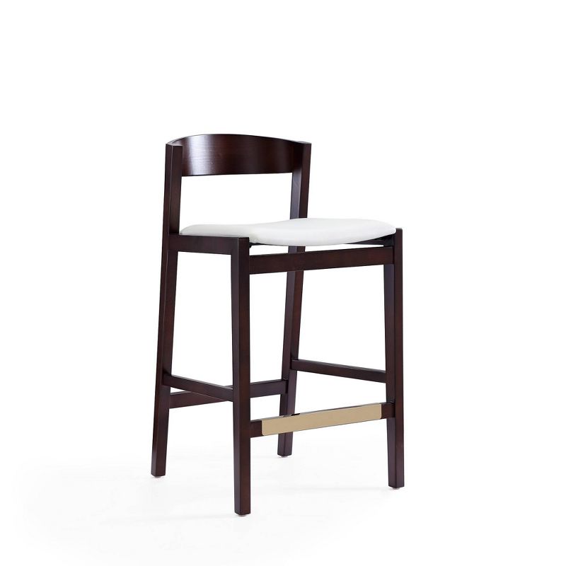 Set of 2 Klismos Upholstered Beech Wood Counter Height Barstools - Manhattan Comfort, 4 of 9