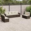 vidaXL Garden Sofa Set Brown PE rattan Large Modular Garden Sofa Set - 2 of 4