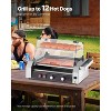 VEVOR Hot Dog Roller, 12 Hot Dog 5 Rollers, Stainless Steel Sausage Grill Cooker, 750W Commercial Hot Dog Machine, Silver - 3 of 4