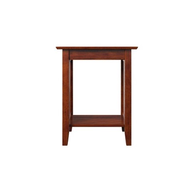 Walnut Mission Printer Stand with USB Charging Station