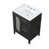 ChicFurnit Bathroom Storage Cabinets Bathroom Floor Storage Cabinet Functional Bathroom Cabinet with Drawer for Bathroom, Black, 24"*18.3"*33.2" - 3 of 4