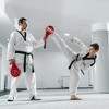 Juvale 2-Pack Taekwondo Kick Pad, Karate Kicking Target, Double Kick Durable Strike Pads for Kickboxing Training, Red, 15 x 2.5 x 7.5 In - 2 of 4