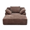 Racxily 51" Chaise Lounge Chair, Oversized Plush Corduroy Sleeper Couch for Living Room, No Assembly - 2 of 4