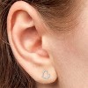 GILDED Lab Grown Diamond (SI1 Clarity, F Color) and 925 Sterling Silver Heart Stud Women Earrings - 4 of 4