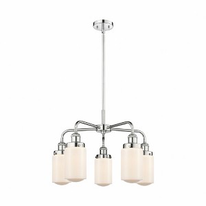 Dover - 5 Light Stem Hung Chandelier In Art Deco Style-15.5 Inches Tall and 22.5 Inches Wide - 1 of 1
