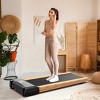 Redliro Wood-Style Walking Pad Treadmill, Portable Under Desk Treadmill for Home Office, 3.0HP Quiet Workout Equipment with 300 lb Capacity - 2 of 3