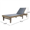SKRAN Outdoor Lounge Chair, Acacia Wood Lounge Chair, Teak Veneer Mesh Chair, Suitable for Pool, Deck, Patio - 3 of 4