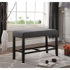 Dexmalle Fabric Counter Height Dining Bench with Nailhead Trim - 3 of 4