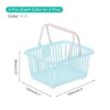 Unique Bargains Plastic Grocery Shopping Toy Organizing Mini Decorative Baskets 6.3" x 3.5" x 5.1" 4 Pcs - 2 of 4