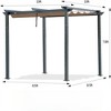 VisioGear Canopies and Gazebos, Outdoor Gazebos with Retractable Pergola, Gazebo Pavilion for Garden, Brown, 120"*120"*93.6" - 2 of 4