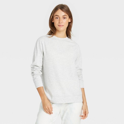 Women's Beautifully Soft Fleece Lounge Sweatshirt - Stars Above™ Gray Xxl :  Target
