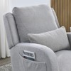 Modern Rocking Chair for Nursery, Upholstered Accent Rocker Single Sofa Armchair - 4 of 4