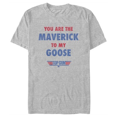 Top Gun Men's Talk to Me Goose Quote T-Shirt Gray