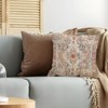 Boho Throw Pillow Covers 18x18 inch Set of 2,Bohemian Vintage Carpet Pattern Antique Ethnic Decor - 2 of 4