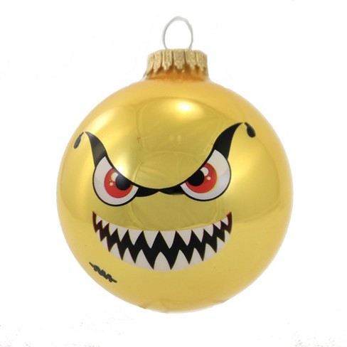 Holiday Ornament Monster Ball - One Ornament 3.0 Inches - Face ...