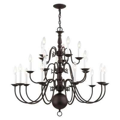 Livex Lighting Williamsburgh 20 - Light Chandelier in  Bronze