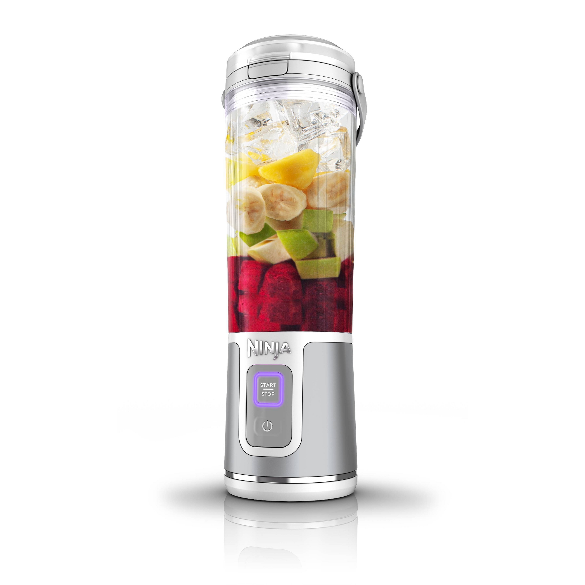 Ninja Blast 18oz Portable Blender White: Cordless Personal Smoothie Blender, Stainless Steel Blades, Dishwasher-Safe