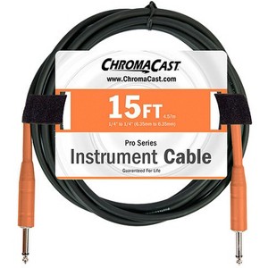 ChromaCast Pro Series Cables CC-PSCBLSS-15SOR Sunset Orange 15-Feet Pro Series Instrument Cable, Straight - Straight - 1 of 1