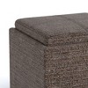 Rockwood - Cube Storage Ottoman with Tray - Mink Brown - 2 of 4