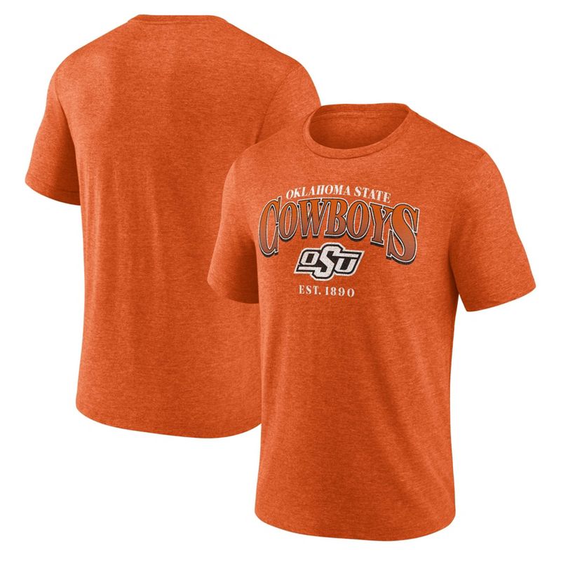 NCAA Oklahoma State Cowboys Men&#39;s Tri-blend Chase T-Shirt, 1 of 4