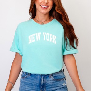 Simply Sage Market Varsity New York Garment Dyed Tee - 1 of 4