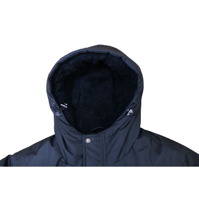 Spire By Galaxy Men's Heavyweight Faux Shearling Lined Hooded Bomber Jacket — фото 6