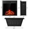Tangkula Freestanding & Recessed Electric Fireplace Heater with Remote Control - 3 of 4