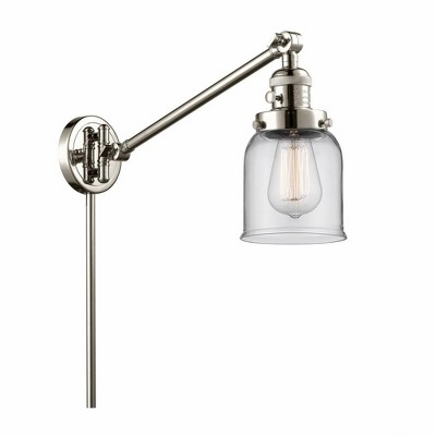 Bell - 1 Light Swing Arm Wall Sconce In Industrial Style-25 Inches Tall and 8 Inches Wide