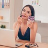 Unique Bargains Two Butterfly Makeup Mirror Pink Purple 1 Pc - 3 of 3