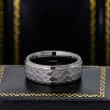 Jewelry Avalanche Mens Gunmetal Tungsten Carbide Wedding Band, Comfort-fit, Hammered finish, 8mm - 3 of 4