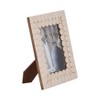 Sagebrook Home 4" x 6" Decorative Photo Frame - Contemporary Scalloped Resin Ivory Design Picture Frame - Home - 2 of 4