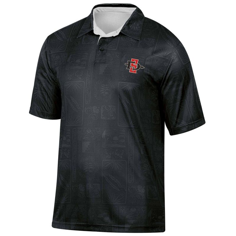 NCAA San Diego State Aztecs Men&#39;s Tropical Polo T-Shirt, 1 of 4