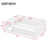 Full Size Floor Bed with Fence for Bedroom - 4 of 4