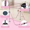 INFURNIC Baby Activity Gym Adjustable Folding Gymnastics Bar Portable Training Equipment for Kids, Pink, 42.32"*14.17"*4.92" - 3 of 4