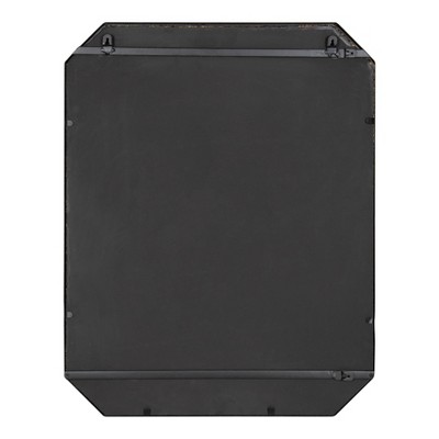 Keyleigh Black Geometric Metal Frame Rectangular Wall Mirror
