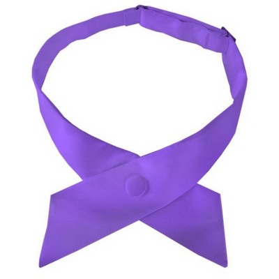 Women's Solid Color 1.75" W x Up to 19" L Crossover Tie Uniform Adjustable Neck tie