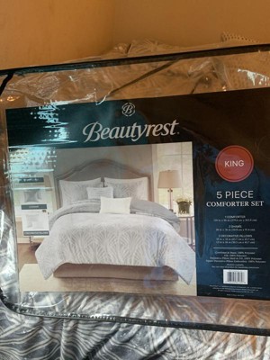 Beautyrest 5pc King/california King Kiona Crushed Velvet Comforter Set ...