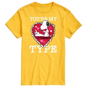 Men's - Peanuts - You're My Type Short Sleeve Graphic T-Shirt - 1 of 4