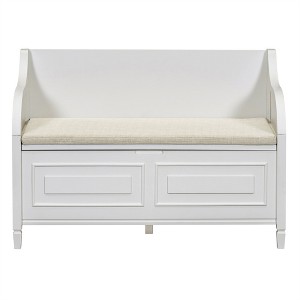 Tramull Rustic Solid Wood Storage Bench with Safety Hinge, Multifunctional Entryway Seat with Hidden Storage - 1 of 4