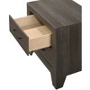 1pc Contemporary Two-Drawers Nightstand Bed Side Cabinet Wooden Furniture Dark Brown Color - 2 of 4