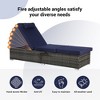PAGED Outdoor Patio Chaise Lounge Chair, with Patio Pool Chairs Tanning Lounges for Outside, Gray Cushion for Poolside Backyard Garden - 3 of 4
