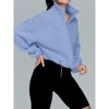 Women's Zip Up Oversized Fleece Jackets and Long Sleeve Crop Sweatshirts for Winter and Fall Outfits - 3 of 4