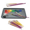 Creative Inspirations Dura-Handle Assorted Shape Long Handle Assorted Set of 4 Paint Brush - Solid Resin Handle, Synthetic Taklon Paint Brushes, Flat - image 4 of 4