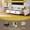 70.9" Modern TV Stand with LED Lights and Storage Cabinet,Entertainment Center for up to 80" TVs-The Pop Home - 2 of 4