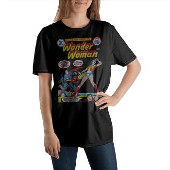 Juniors' Wonder Woman Comic Art T-Shirt