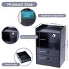 FurnitureR LED Nightstand with USB Ports & Power Outlets, Bedside End Table with 2 Drawers and Storage Shelf for Bedroom, Black, Set of 1 - 3 of 4