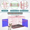 FDW 18-48in Dog Crates for Dogs Folding Mental Wire Crates Dog Kennels Pet Crate with Removable Tray and Handle - 3 of 4